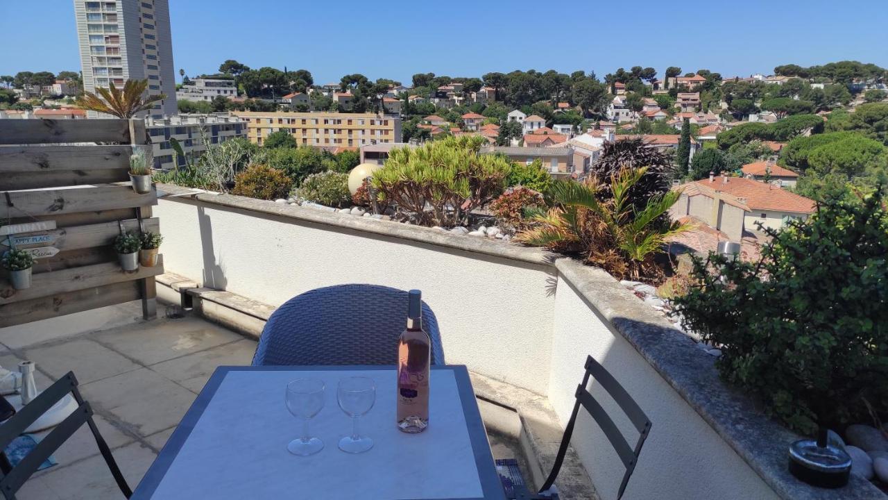 Grand Studio Terrasse De Standing, Pleine Vue Village Et Mer Carry-le-Rouet ภายนอก รูปภาพ